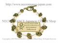 【ネクロマンス NECROMANCE】 クリスタル ゴールドスカルブレスレット Crystal Gold Skull Bracelet 水晶 金 骸骨