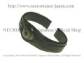 【数量限定 ご予約受付中】【ネクロマンス NECROMANCE】 レザー義眼バングル Leather Eye Bangle ＜グリーンヘーゼル/Green Hazel/緑茶＞ 目玉 革
