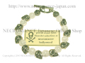 【ネクロマンス NECROMANCE】 クラッククリスタル スカルブレスレット Crack Crystal Skull Bracelet 爆発水晶 骸骨