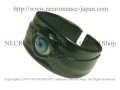 【数量限定 ご予約受付中】【ネクロマンス NECROMANCE】 ワイドレザー義眼バングル Wide Leather Eye Bangle ＜ブライトブルー/Brigt Blue/青＞ 目玉 革