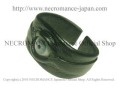 【ネクロマンス NECROMANCE】 ワイドレザー義眼バングル Wide Leather Eye Bangle ＜ライトブルー/Lrigt Blue/青＞ 目玉 革