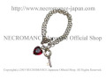 【ネクロマンス NECROMANCE】 ハート&キー チャームブレスレット Heart and Key Charm Bracelet 鍵 薔薇