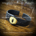 【数量限定 ご予約受付中】【ネクロマンス NECROMANCE】 レザー義眼バングル Leather Eye Bangle ＜イエローキャット/Yellow Cat/黄猫目＞ 目玉 革