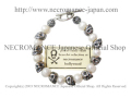 【ネクロマンス NECROMANCE】 パール スカルブレスレット Freshwater Pearl Skull Bracelet 真珠 淡水パール 骸骨