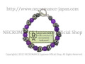 【ネクロマンス NECROMANCE】 パープルジェイド スカルブレスレット Purple Jade Skull Bracelet 紫翡翠 骸骨