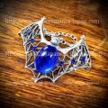 【ネクロマンス NECROMANCE】 ラインストーン バット ブレスレット Rhinestone Bat Bracelet ＜ブルー/Blue/青＞ コウモリ 蝙蝠