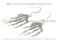 【ネクロマンス NECROMANCE】 シルバーボーンハンドピアス Silver Bone Hand Pierce 骸骨 手