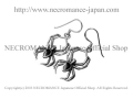 【ネクロマンス NECROMANCE】 シルバーオニキススパイダーピアス Silver Onyx Spider Pierce 蜘蛛
