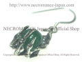 【ネクロマンス NECROMANCE】 アベンチュリン ボーンハンドピアス Aventurine Bone Hand Pierce インド翡翠 骸骨 Jade