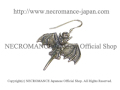 【ネクロマンス NECROMANCE】 シルバーラットテイルバットピアス Sliver Rat Tail Bat Pierce 鼠 ねずみ 蝙蝠 コウモリ