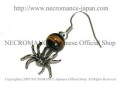 【ネクロマンス NECROMANCE】 タイガーアイ スパイダーピアス Taiger's Eye Spider Pierce 虎目石 蜘蛛