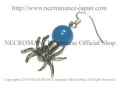 【ネクロマンス NECROMANCE】 ブルーアゲート スパイダーピアス Blue Agate Spider Pierce 青めのう 蜘蛛
