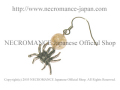 【ネクロマンス NECROMANCE】 ルチルクォーツ スパイダーピアス Rutilated Quartz Spider Pierce 金線 水晶 蜘蛛