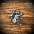 ラインストーン スパイダーピアス Rhinestone Spider Pierce ＜クリア/Clear/透明＞ 蜘蛛　【NECROMANCE ネクロマンス】