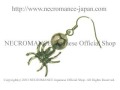 【ネクロマンス NECROMANCE】 ブラックドラゴンアゲート スパイダーピアス＜黒龍紋＞ Black Dragon Agate Spider Pierce 龍の鱗 蜘蛛