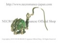 【ネクロマンス NECROMANCE】 エメラルド ボーンハンドピアス Emerald Bone Hand Pierce 翠玉 骸骨 手