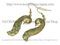 【ネクロマンス NECROMANCE】 ゴールデン　ピーコックピアス Golden Peacock Pierce 孔雀 金 クジャク