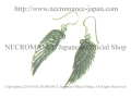 【ネクロマンス NECROMANCE】 シルバーエンジェルウィングピアス Silver Angel's Wing Pierce 天使の羽 幸運