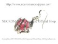 【ネクロマンス NECROMANCE】 サクラジェイド ボーンハンドピアス SAKURA Jade Bone Hand Pierce 桜翡翠 骸骨
