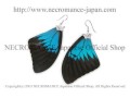 【ネクロマンス NECROMANCE】リアルバタフライウィングピアス Real Butterfly Wing Pierce ＜オオルリアゲハ 前翅＞ 蝶々 羽