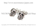 【ネクロマンス NECROMANCE】 シルバースカルスタッドピアス Silver Skull Stud Pierce 骸骨