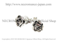 【ネクロマンス NECROMANCE】 シルバーローズスタッドピアス Silver Rose Stud Pierce 薔薇