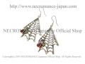 【ネクロマンス NECROMANCE】 スパイダーファンウェブピアス Spider Fan Web Pierce 蜘蛛の巣