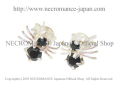 【ネクロマンス NECROMANCE】 シルバーブラックスパイダースタッドピアス Silver Black Spider Stud Pierce 黒色蜘蛛
