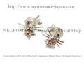 【ネクロマンス NECROMANCE】 シルバークリアスパイダースタッドピアス Silver Clear Spider Stud Pierce 透明蜘蛛