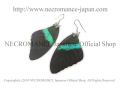 【ネクロマンス NECROMANCE】リアルバタフライウィングピアス Real Butterfly Wing Pierce ＜オオルリオビアゲハ 前翅＞ 蝶々 羽
