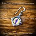 【ネクロマンス NECROMANCE】 シルバー義眼ピアス Silver Glass Eye Pierce ＜グリーン ヘーゼル/Green Hazel/緑茶＞ 目玉 悪魔 ドラゴン Dragon 龍