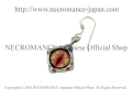 【ネクロマンス NECROMANCE】 シルバー義眼ピアス Silver Glass Eye Pierce ＜イエロー ピンク/Yellow Pink/黄桃色＞ 目玉 悪魔 ドラゴン Dragon 龍