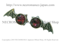 【ネクロマンス NECROMANCE】 ヴァンパイアバットウィング スタッドピアス Vampire Bat Wing Stad Pierce 蝙蝠 お祈り