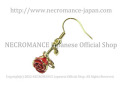 【ネクロマンス NECROMANCE】 エナメル ローズピアス Enamel Rose Pierce ＜レッド/Red/赤＞ 薔薇