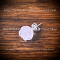 【ネクロマンス NECROMANCE】 ローズクォーツ ローズシェイプ ピアス Rose Quartz Rose Shape Pierce 薔薇 紅水晶