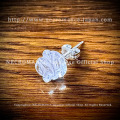 【ネクロマンス NECROMANCE】 クリスタル ローズシェイプ ピアス Crystal Rose Shape Pierce 薔薇 水晶