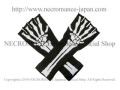 【ネクロマンス NECROMANCE】 スケルトンフィンガーレスグローブ Skeleton Fingerless Gloves 骸骨 スカル 手袋