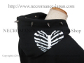 【ネクロマンス NECROMANCE】 スタッズ ハートリブスケルトン ジップアップパーカー ＜７粒＞ Stads Heart Rib Skeleton hooded sweatshirt 骸骨 肋骨 心臓