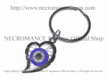 【ネクロマンス NECROMANCE】 イーヴィルアイ ハートキーリング Evil Eye Heart Keyring ＜ブルー/Blue/青＞ 邪眼 魔除け 御守り 目玉