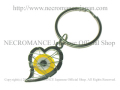 【ネクロマンス NECROMANCE】 イーヴィルアイ ハートキーリング Evil Eye Heart Keyring ＜イエロー/Yellow/黄＞邪眼 魔除け 御守り 目玉