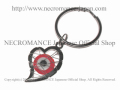 【ネクロマンス NECROMANCE】 イーヴィルアイ ハートキーリング Evil Eye Heart Keyring ＜レッド/Red/赤＞ 邪眼 魔除け 御守り 目玉