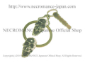【ネクロマンス NECROMANCE】 ブラススカルイヤホンジャックピアス Brass Skull Earphone Jack 骸骨 叫び 真鍮 頭蓋骨