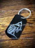 【ネクロマンス NECROMANCE】 ドッグタグキーリング<キャット エックス レイ> Cat X-ray Dog Tag Keyring 猫 骸骨 レントゲン
