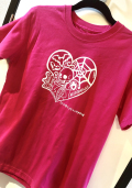 【チャリティー企画商品】【ネクロマンス NECROMANCE】  ラブポーション Ｔシャツ＜桃色/白＞ Love Potion T-Shirt 骸骨 蝙蝠 目玉 蜘蛛 蜘蛛の巣 フラスコ