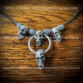 【ご予約受付中】【ネクロマンス NECROMANCE】 スクリーミングスカルネックレス (ショート) Skull Necklace ＜Screaming Skull＞ 骸骨