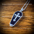 【ネクロマンス NECROMANCE】 シルバーラージ棺桶クロスネックレス Silver Large Coffin Cross Necklace 棺桶 十字架 骸骨
