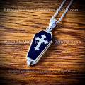 【ネクロマンス NECROMANCE】 シルバー棺桶クロスネックレス Silver Coffin Cross Necklace 棺桶 十字架