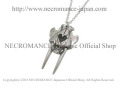 【ネクロマンス NECROMANCE】 サーベルタイガーフェイススカルネックレス Sabertooth Face Skull Necklace 骸骨 スミロドン 牙