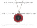 【ネクロマンス NECROMANCE】 シルバークラウン義眼ネックレス Silver Crown Glass Eye Necklace ＜レッド/Red/赤＞目玉 王冠