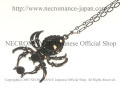【ネクロマンス NECROMANCE】 ドロップブラックスパイダーネックレス Drop Black Spider Necklace ＜ブラック/Black/黒＞ 蜘蛛